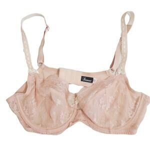Paramour | Partially Lined Lace Underwire Bra in Light Pink Beige
